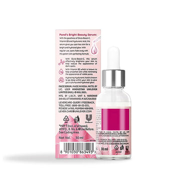 Pond's  Face Care combo - Bright Beauty Spot-less Glow Serum, Infused with Hyaluronic Acid, Vitamin B3, Gluta-Boost-C, 30ml + Spot-less Glow Face Wash with Vitamins, 200g